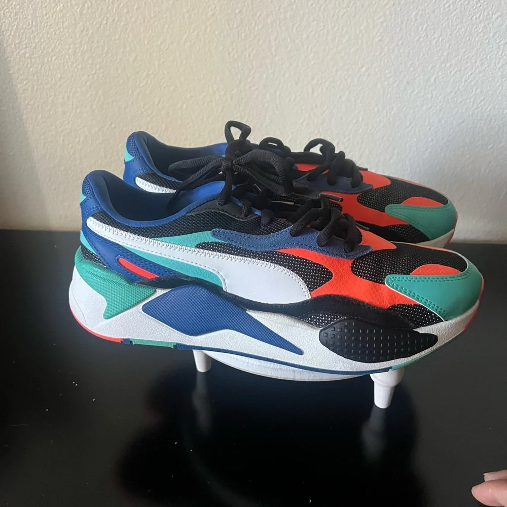 Men's Puma RS- X3‎ Puzzle Blk Multicolor(3715710-15) 9.5 Running Shoes